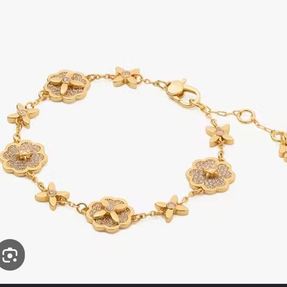 Kate Spade  Heritage Bloom Line Bracelet In Gold $168 - Picture 5 of 8